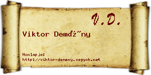 Viktor Demény névjegykártya
